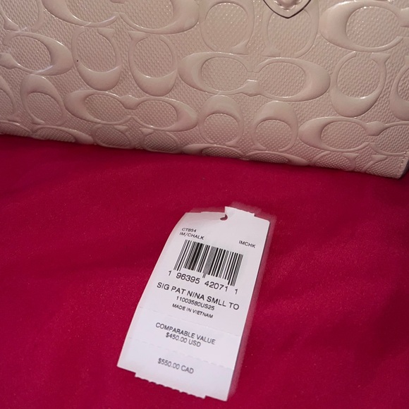 NWT Coach Outlet Nina Small Tote Bag In Signature Leather - Picture 8 of 13